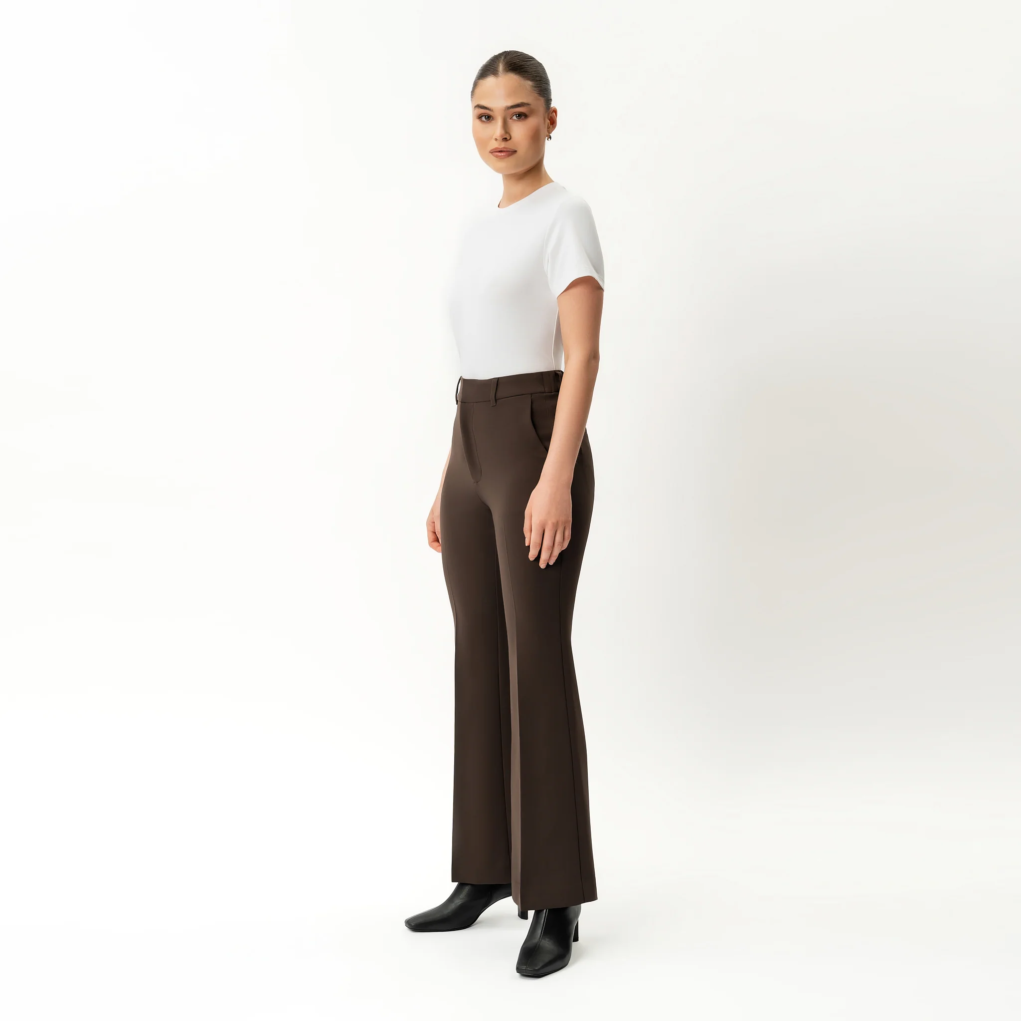 Crepe Bootcut Trouser - Image 7