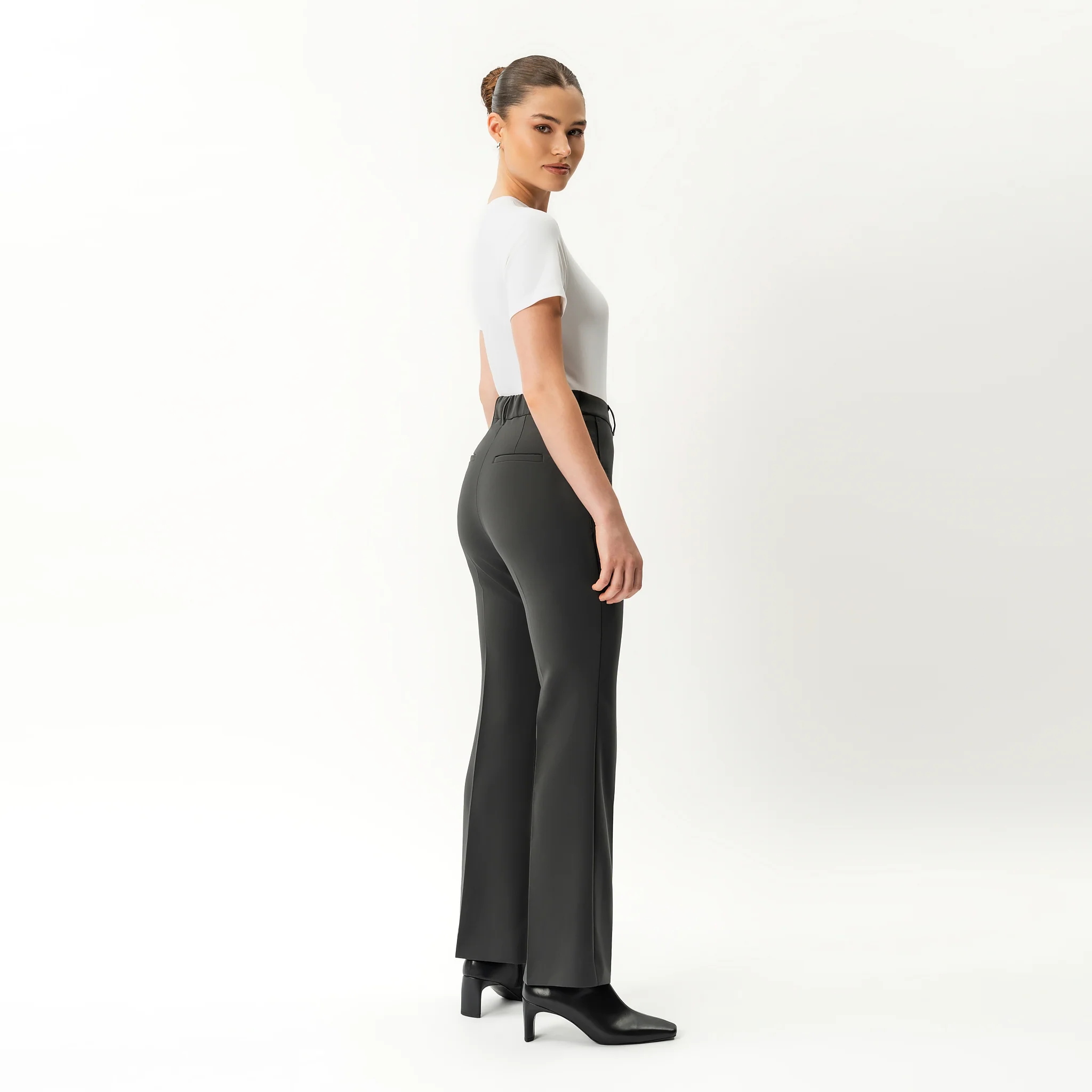 Crepe Bootcut Trouser - Image 4