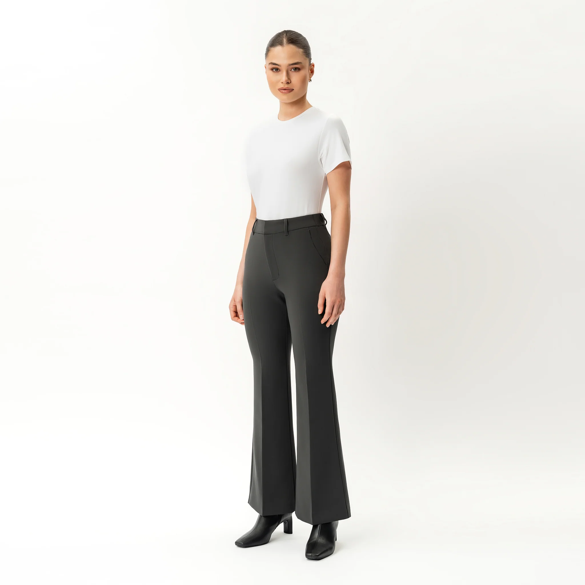 Crepe Bootcut Trouser - Image 6