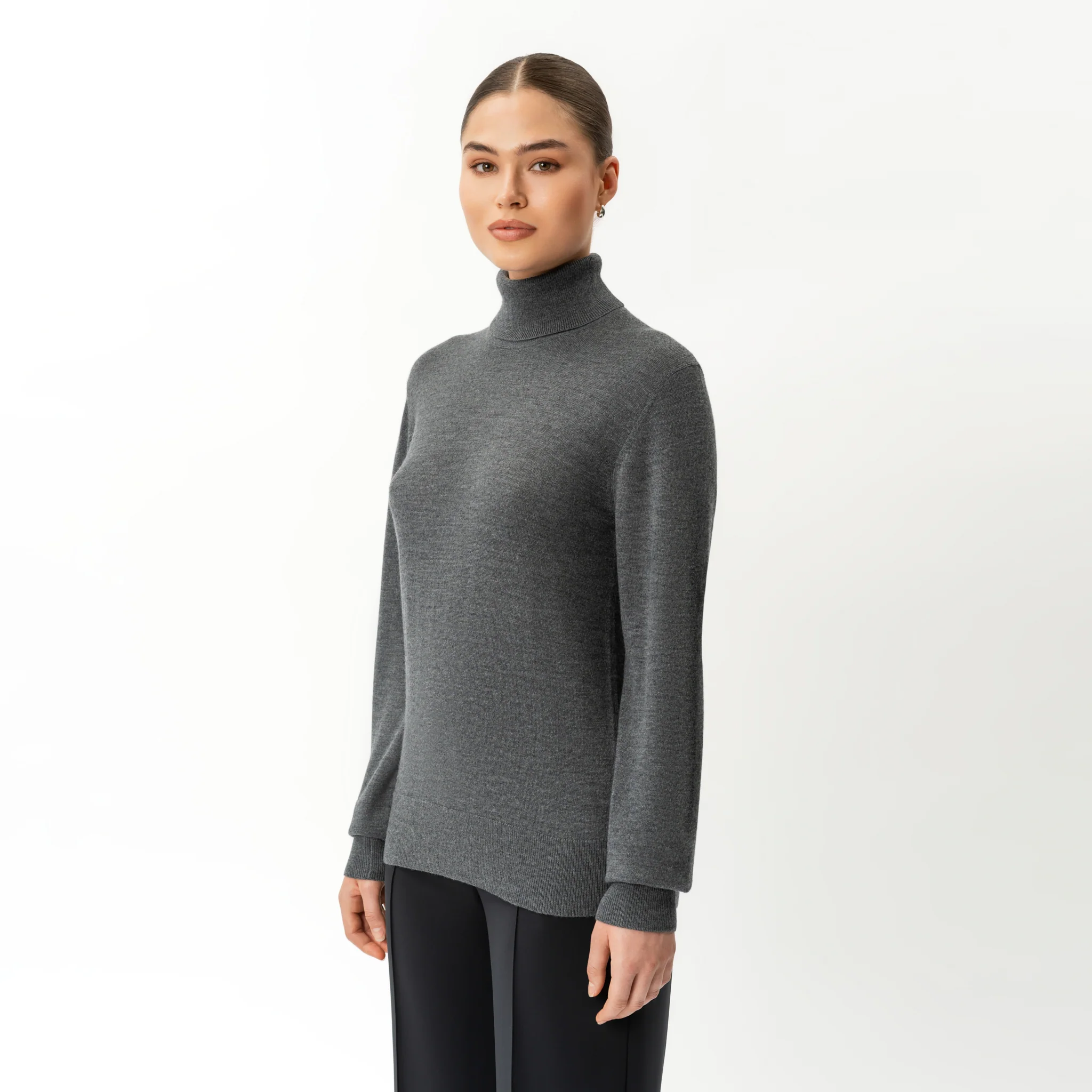 Merino Wool Relaxed Turtleneck - Image 3