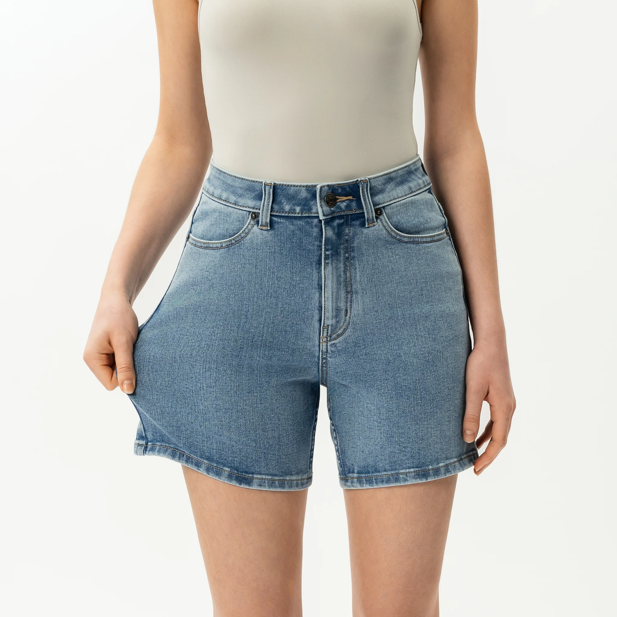 Stretchy ComfortDenim™ Shorts - Image 3