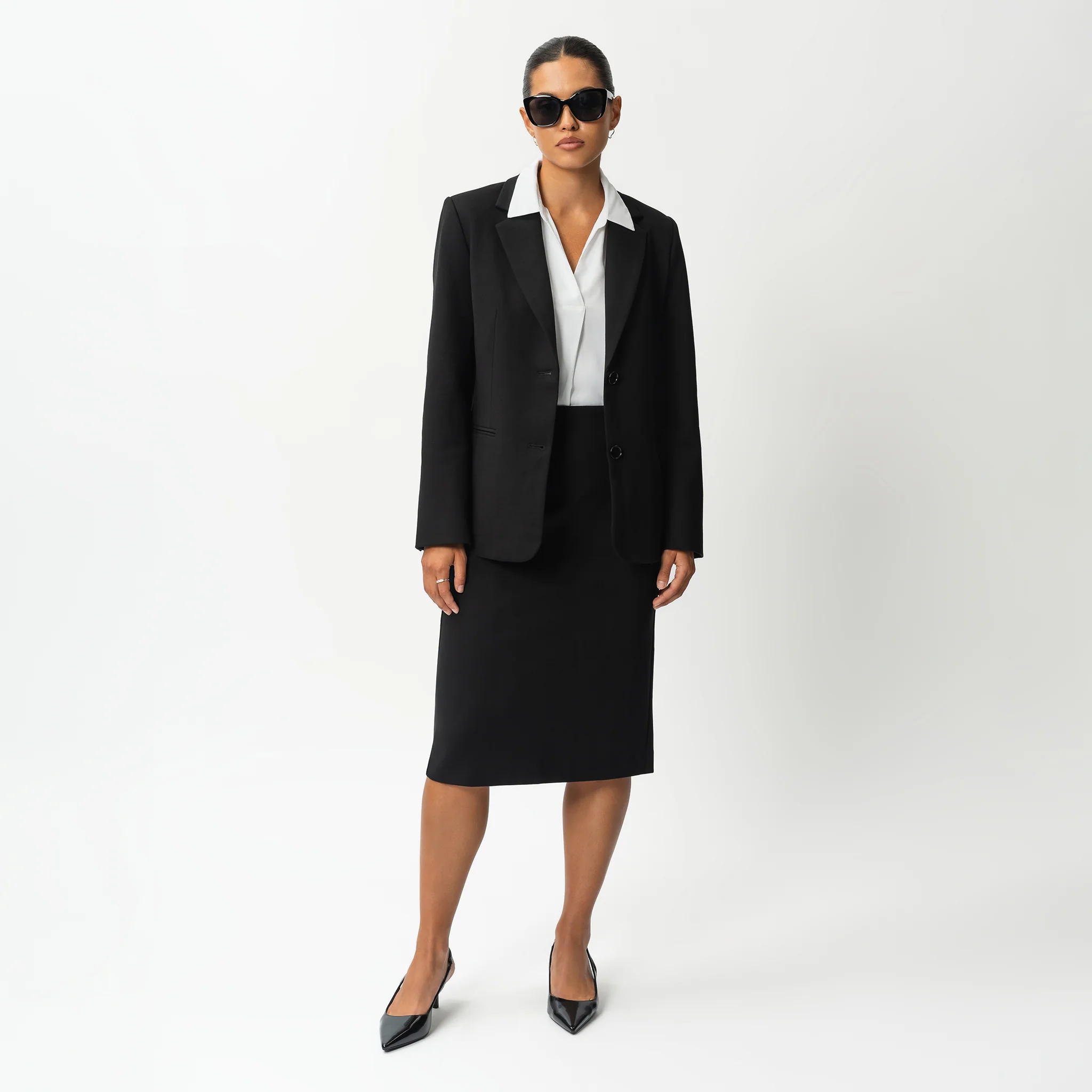 Tailored Ponte Midi Skirt - Image 4