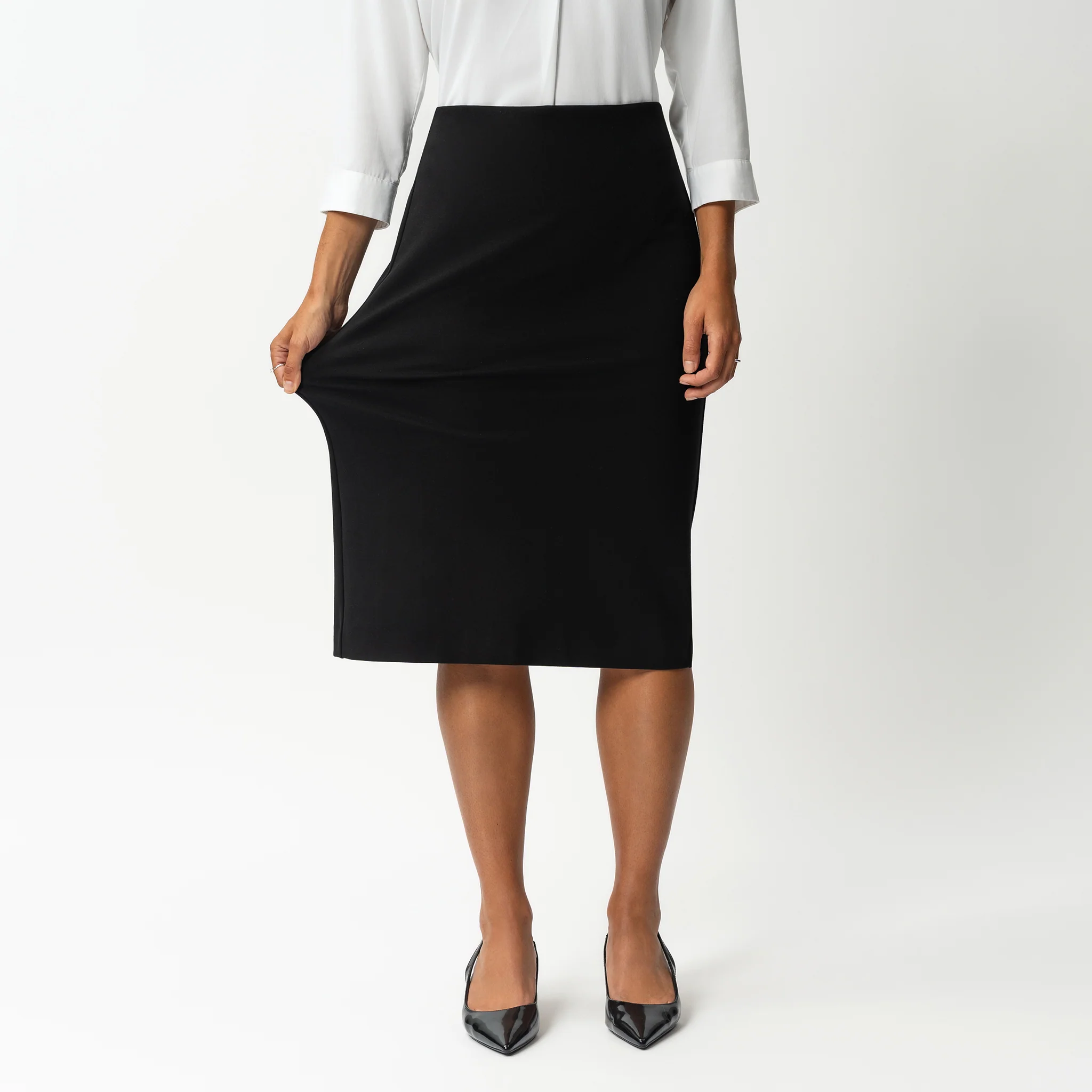 Tailored Ponte Midi Skirt - Image 5
