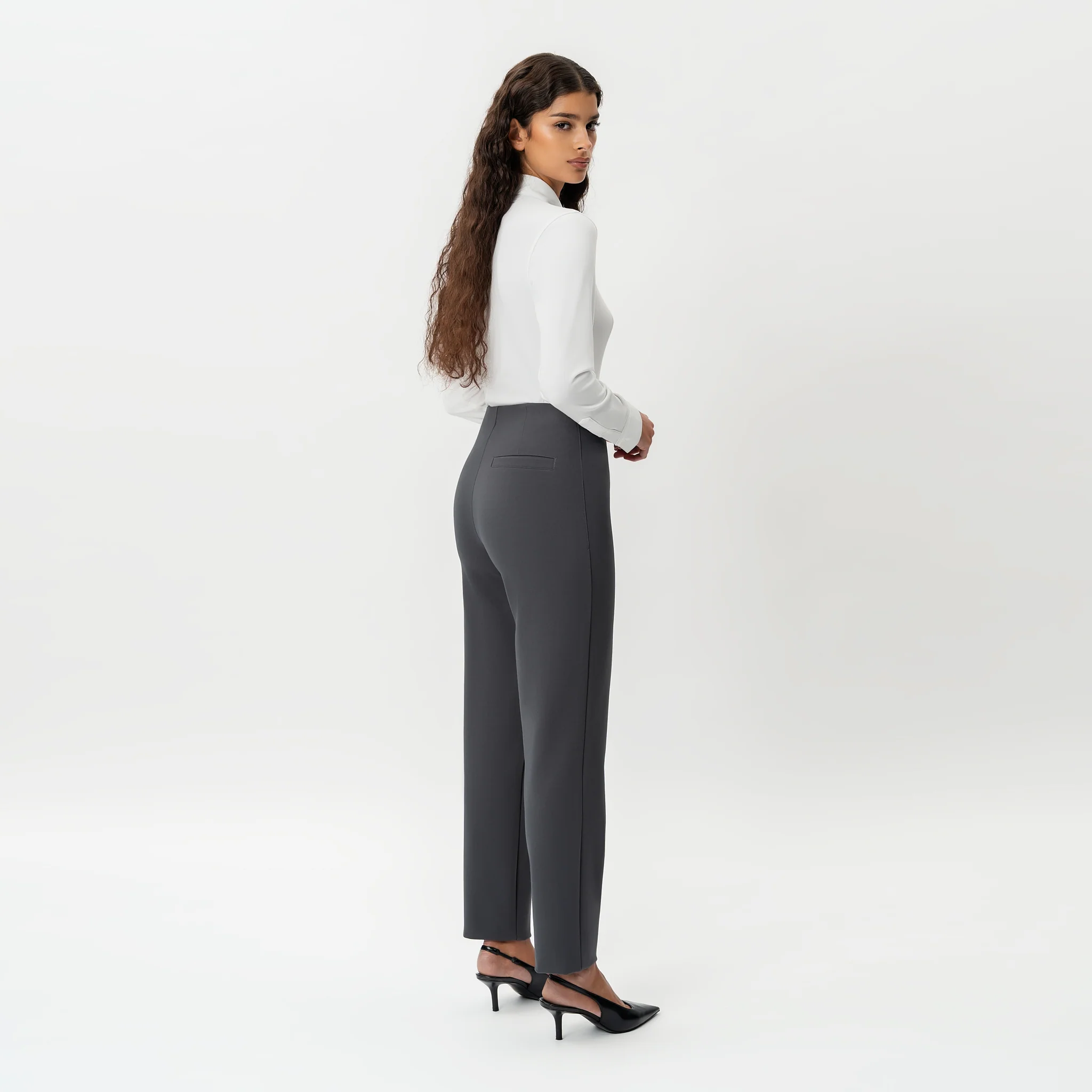 Tailored Ponte Straight Trouser - Image 5